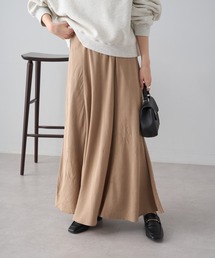 PUAL CE CIN | 【Du noir】パウダーサテンフレアスカート(スカート)