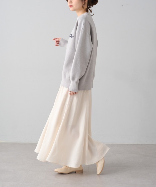 PUAL CE CIN（ピュアルセシン）の「【Du noir】パウダーサテンフレアスカート（スカート・レディース・ベージュ/ブラック/アイボリー・FREE）」の22枚目の写真