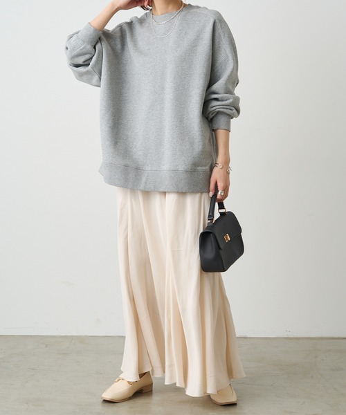 PUAL CE CIN（ピュアルセシン）の「【Du noir】パウダーサテンフレアスカート（スカート・レディース・ベージュ/ブラック/アイボリー・FREE）」の19枚目の写真