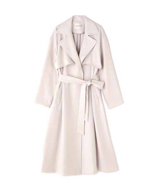 NATURAL BEAUTY BASIC（ナチュラルビューティーベーシック）の「◇【美人百花掲載】＜パウダリーツイルシリーズ＞ベルテッドコート（トレンチコート・レディース・ベージュ/グレー/オフホワイト・SMALL/MEDIUM）」の16枚目の写真