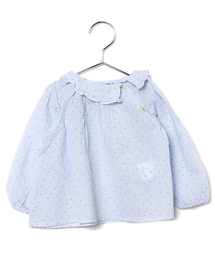 BONTON | 3ヶ月～2歳用　フリル襟プリントブラウス(シャツ/ブラウス)