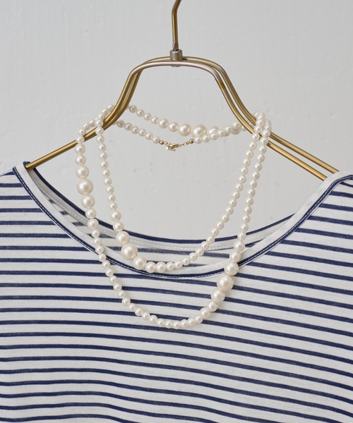 BEARDSLEY（ビアズリー）の「樹脂パールネックレス（ネックレス・レディース・ゴールド・FREE）」の6枚目の写真