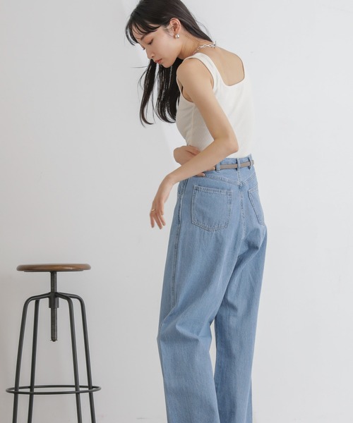 NANO universe(ナノユニバース)の「抗菌防臭リブスクエアタンク(タンクトップ・レディース・ブラック/ピンク/キナリ・FREE)」の15枚目の写真