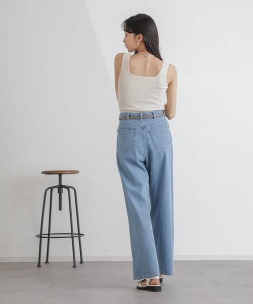 NANO universe(ナノユニバース)の「抗菌防臭リブスクエアタンク(タンクトップ・レディース・ブラック/ピンク/キナリ・FREE)」の17枚目の写真