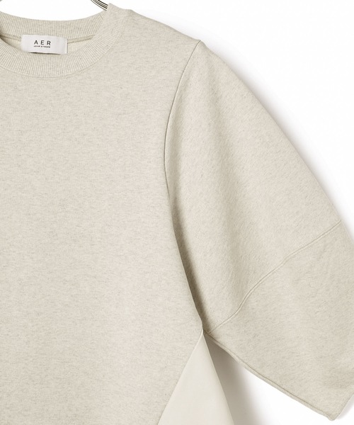 ADAM ET ROPE'(アダムエロペ)の「【WEB限定・サステナブル】ペプラムコンビスウェットプルオーバー(スウェット・レディース・ホワイト/キナリ/ブラック・FREE)」の13枚目の写真