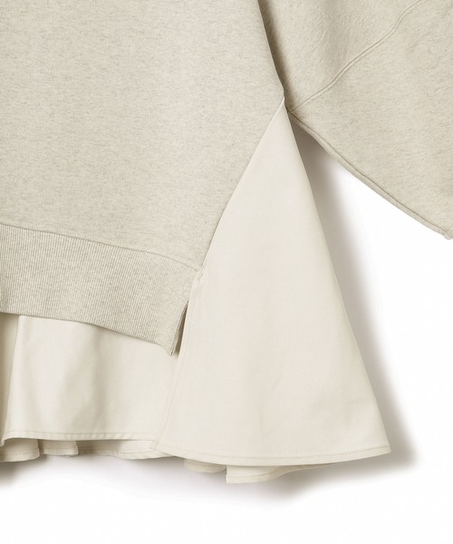 ADAM ET ROPE'(アダムエロペ)の「【WEB限定・サステナブル】ペプラムコンビスウェットプルオーバー(スウェット・レディース・ホワイト/キナリ/ブラック・FREE)」の12枚目の写真