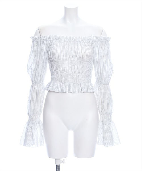 新品未使用★半額以下★cen.オフショルブラウスwhite 新品未使用☆cen.オフショルブラウスwhite