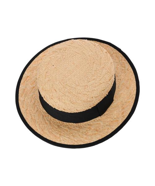 Samansa Mos2(サマンサ モスモス)の「ラフィア太リボンカンカン帽(ハット・レディース・オフホワイト/ブラック・F)」の21枚目の写真