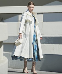 AND COUTURE（アンドクチュール）の「スタンドカラーフーデッドロングコート（トレンチコート）」