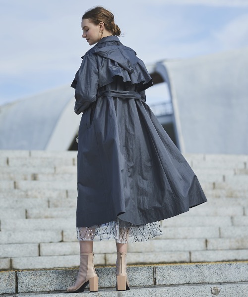 AND COUTURE（アンドクチュール）の「スタンドカラーフーデッドロング