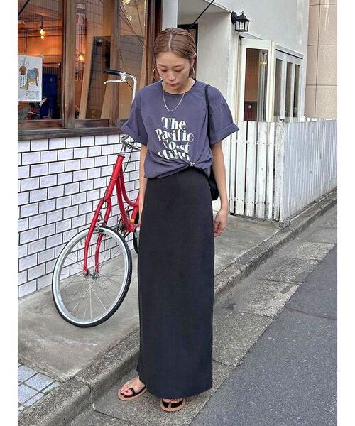 Ungrid(アングリッド)の「ヴィンテージウォッシュロゴビッグTee(Tシャツ/カットソー・レディース・アイボリー/オレンジ/ネイビー/グリーン/ブルー・FREE)」の13枚目の写真