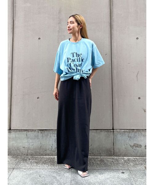 Ungrid(アングリッド)の「ヴィンテージウォッシュロゴビッグTee(Tシャツ/カットソー・レディース・アイボリー/オレンジ/ネイビー/グリーン/ブルー・FREE)」の14枚目の写真