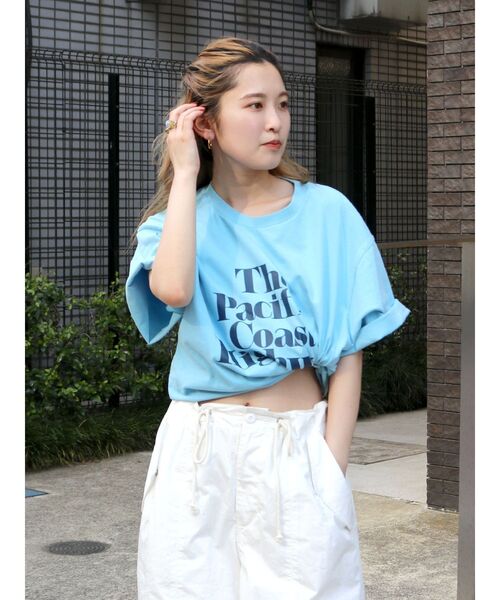 Ungrid(アングリッド)の「ヴィンテージウォッシュロゴビッグTee(Tシャツ/カットソー・レディース・アイボリー/オレンジ/ネイビー/グリーン/ブルー・FREE)」の20枚目の写真