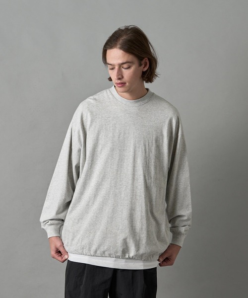 SLICK(スリック)の「【SLICK/スリック】MVS Jersey Drawstring L/S T-Shirt / ドローストリングロングスリーブTシャツ /オーバーサイズ シルエット / ヘビーウェイト(Tシャツ/カットソー・メンズ・ブルー系その他/スミクロ/グレー系その他/ホワイト/ブラック・1/2/3)」の4枚目の写真