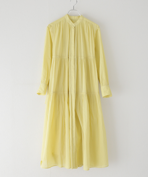 美品✨マッキントッシュ ピケボイルワンピース シャツワンピース タック ギャザー ティアギャザーボイルシャツワンピース（ワンピース）｜B.C STOCK