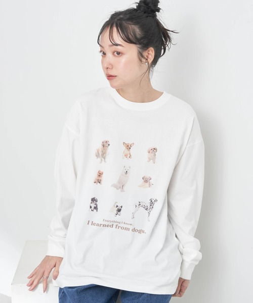 earth music&ecology（アースミュージックアンドエコロジー）の「アソートアニマルプリントロンTee（Tシャツ/カットソー・レディース・ブルー/グリーン/ブラウン/ピンク・FREE）」の2枚目の写真