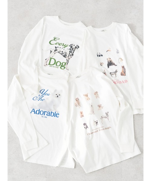 earth music&ecology（アースミュージックアンドエコロジー）の「アソートアニマルプリントロンTee（Tシャツ/カットソー・レディース・ブルー/グリーン/ブラウン/ピンク・FREE）」の16枚目の写真