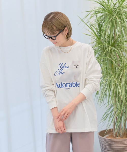 earth music&ecology（アースミュージックアンドエコロジー）の「アソートアニマルプリントロンTee（Tシャツ/カットソー・レディース・ブルー/グリーン/ブラウン/ピンク・FREE）」の9枚目の写真