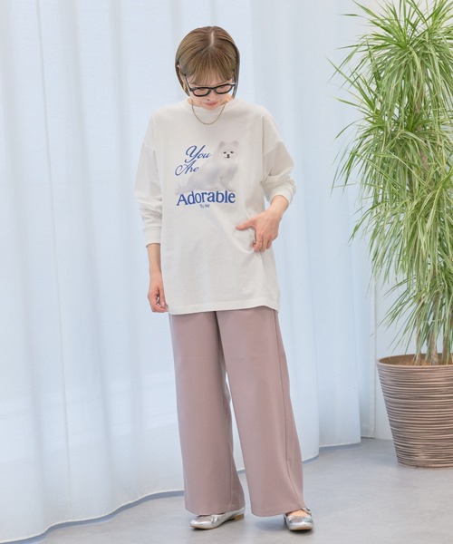 earth music&ecology（アースミュージックアンドエコロジー）の「アソートアニマルプリントロンTee（Tシャツ/カットソー・レディース・ブルー/グリーン/ブラウン/ピンク・FREE）」の6枚目の写真