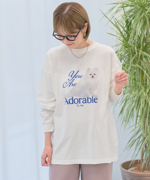 earth music&ecology（アースミュージックアンドエコロジー）の「アソートアニマルプリントロンTee（Tシャツ/カットソー・レディース・ブルー/グリーン/ブラウン/ピンク・FREE）」の7枚目の写真