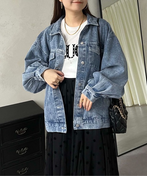 prose verse（プロズヴェール）の「ボリュームスリーブオーバーサイズGジャン（デニムジャケット・レディース・ブルー・LARGE/MEDIUM）」の19枚目の写真