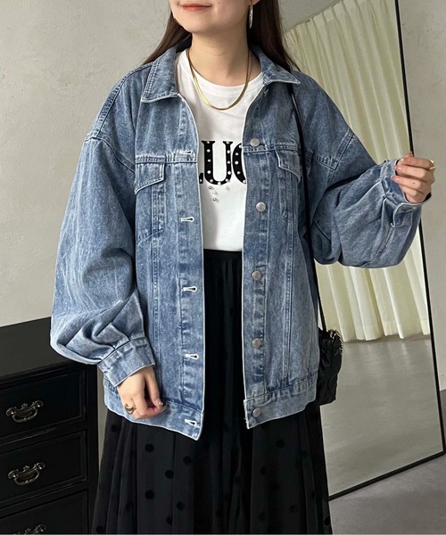 prose verse（プロズヴェール）の「ボリュームスリーブオーバーサイズGジャン（デニムジャケット・レディース・ブルー・LARGE/MEDIUM）」の12枚目の写真