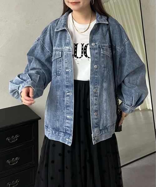 prose verse（プロズヴェール）の「ボリュームスリーブオーバーサイズGジャン（デニムジャケット・レディース・ブルー・LARGE/MEDIUM）」の15枚目の写真