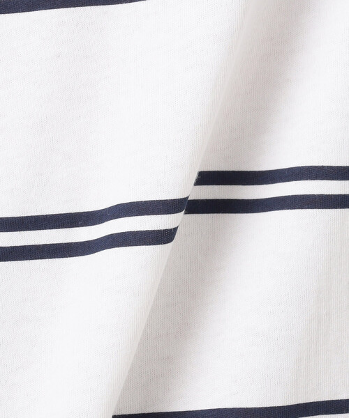 Purple&Yellow（パープルアンドイエロー）の「プリントボーダー ５分袖Ｔシャツ（Tシャツ/カットソー・メンズ・パープル/ホワイト/ブラック・SMALL/MEDIUM/LARGE）」の10枚目の写真