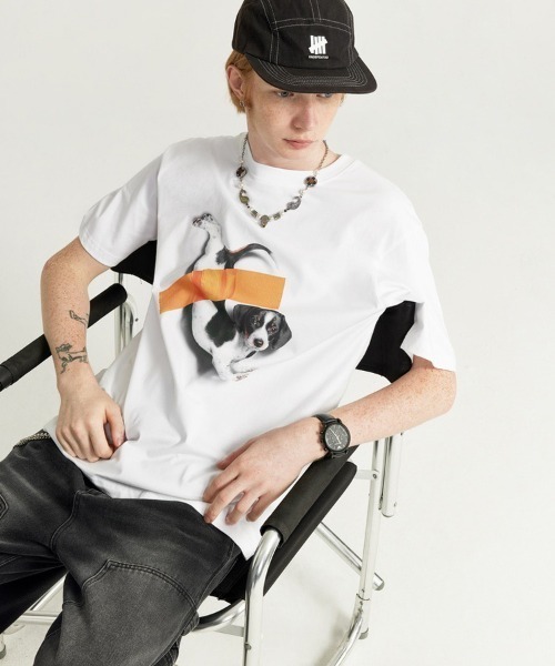 Ressaca（レサーカ）の「オーバーサイズ キャット/ドッグプリントTシャツ（Tシャツ/カットソー・メンズ・ホワイト系1/ブラック系1/ホワイト/ブラック・XXL/XL/L/M）」の3枚目の写真