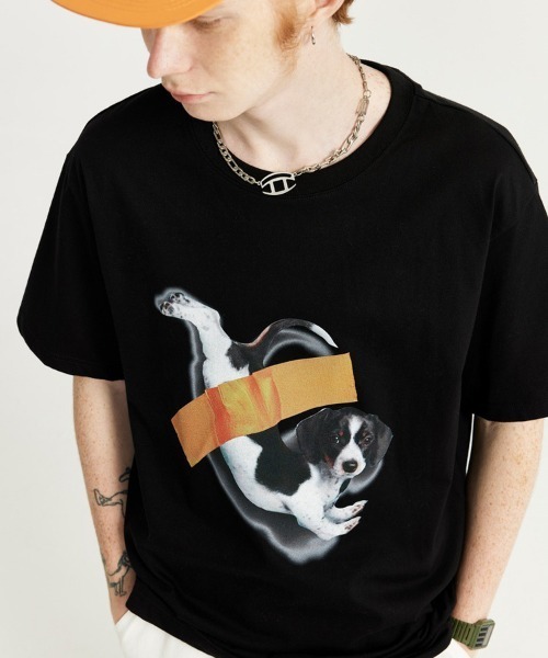 Ressaca（レサーカ）の「オーバーサイズ キャット/ドッグプリントTシャツ（Tシャツ/カットソー・メンズ・ホワイト系1/ブラック系1/ホワイト/ブラック・XXL/XL/L/M）」の12枚目の写真