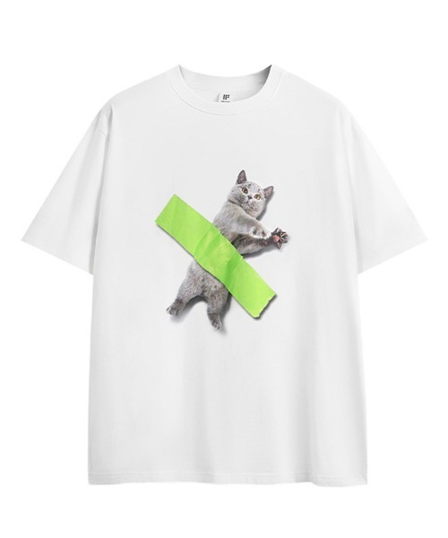 Ressaca（レサーカ）の「オーバーサイズ キャット/ドッグプリントTシャツ（Tシャツ/カットソー・メンズ・ホワイト系1/ブラック系1/ホワイト/ブラック・XXL/XL/L/M）」の15枚目の写真