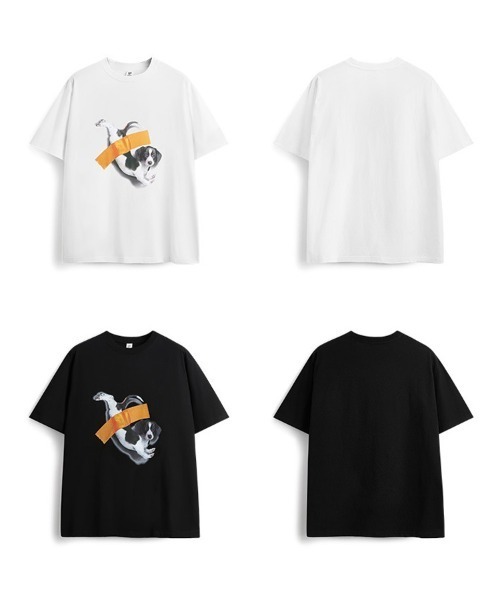 Ressaca（レサーカ）の「オーバーサイズ キャット/ドッグプリントTシャツ（Tシャツ/カットソー・メンズ・ホワイト系1/ブラック系1/ホワイト/ブラック・XXL/XL/L/M）」の22枚目の写真