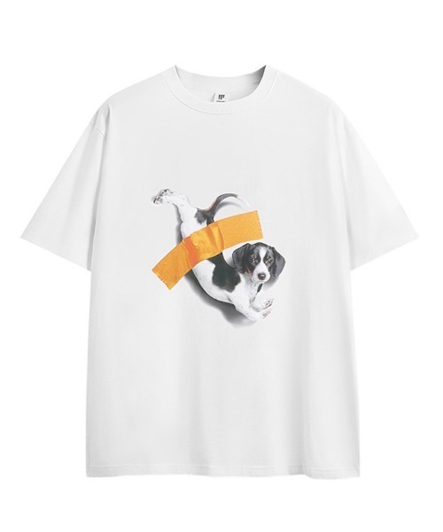 Ressaca（レサーカ）の「オーバーサイズ キャット/ドッグプリントTシャツ（Tシャツ/カットソー・メンズ・ホワイト系1/ブラック系1/ホワイト/ブラック・XXL/XL/L/M）」の16枚目の写真