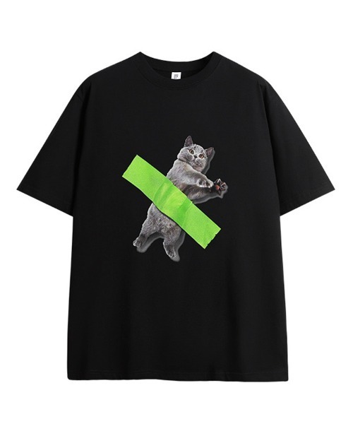 Ressaca（レサーカ）の「オーバーサイズ キャット/ドッグプリントTシャツ（Tシャツ/カットソー・メンズ・ホワイト系1/ブラック系1/ホワイト/ブラック・XXL/XL/L/M）」の17枚目の写真