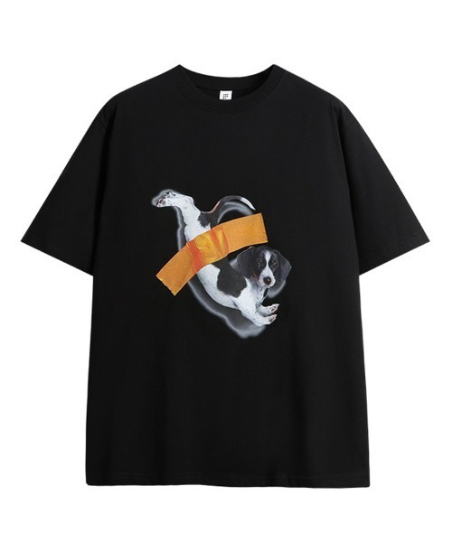 Ressaca（レサーカ）の「オーバーサイズ キャット/ドッグプリントTシャツ（Tシャツ/カットソー・メンズ・ホワイト系1/ブラック系1/ホワイト/ブラック・XXL/XL/L/M）」の18枚目の写真