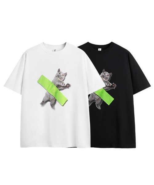 Ressaca（レサーカ）の「オーバーサイズ キャット/ドッグプリントTシャツ（Tシャツ/カットソー・メンズ・ホワイト系1/ブラック系1/ホワイト/ブラック・XXL/XL/L/M）」の19枚目の写真
