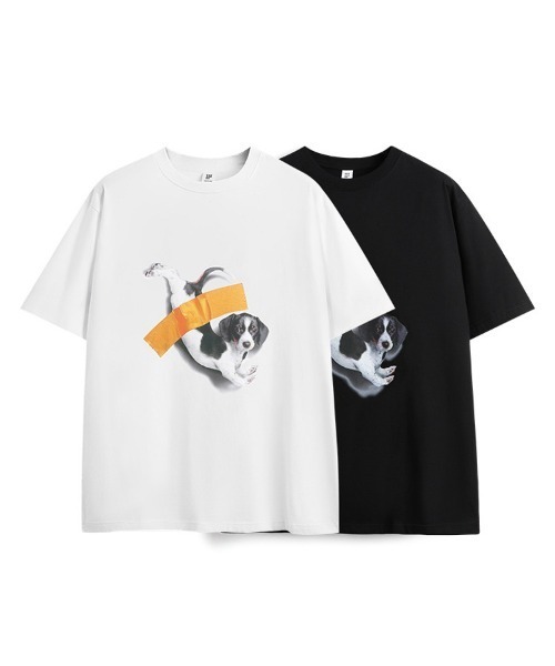 Ressaca（レサーカ）の「オーバーサイズ キャット/ドッグプリントTシャツ（Tシャツ/カットソー・メンズ・ホワイト系1/ブラック系1/ホワイト/ブラック・XXL/XL/L/M）」の20枚目の写真