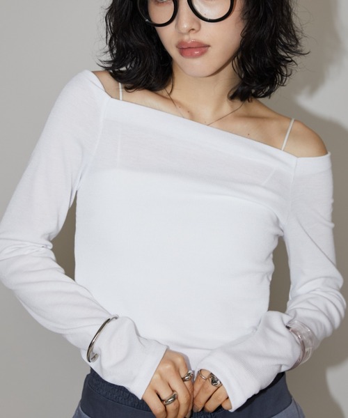 Aunt Marie's(アントマリーズ)の「オフショルロングスリーブトップス(Tシャツ/カットソー・レディース・アイボリー/ブラック/ネイビー・FREE)」の17枚目の写真