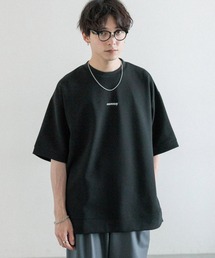 RAGEBLUE | サイドスリット/プチ刺繍ポンチクルーネックルーズTシャツ(Tシャツ/カットソー)