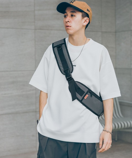 RAGEBLUE（レイジブルー）の「SIDE SLIT PUNCH T-SHIRTS/サイドスリット/ワンポイント刺繍/ポンチ/オーバーサイズTシャツ（Tシャツ/カットソー・メンズ・ホワイト/グリーン/ブラック/ブルー・SMALL/MEDIUM/LARGE）」の21枚目の写真