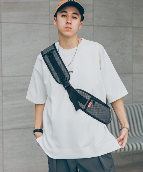 RAGEBLUE（レイジブルー）の「SIDE SLIT PUNCH T-SHIRTS/サイドスリット/ワンポイント刺繍/ポンチ/オーバーサイズTシャツ（Tシャツ/カットソー・メンズ・ホワイト/グリーン/ブラック/ブルー・SMALL/MEDIUM/LARGE）」の22枚目の写真