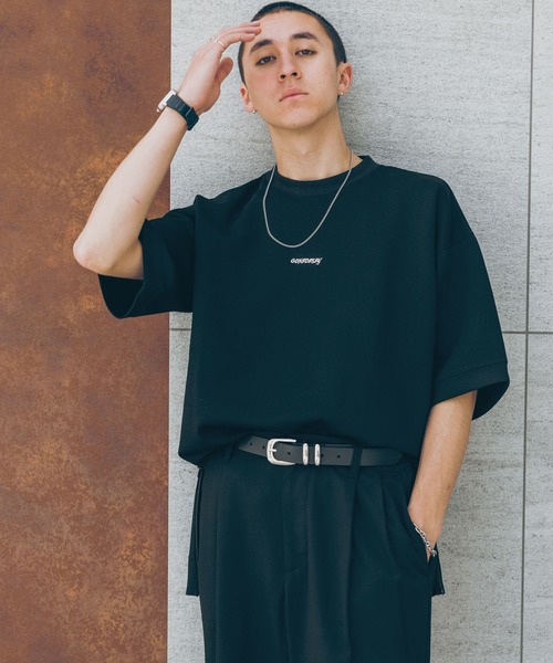 RAGEBLUE（レイジブルー）の「SIDE SLIT PUNCH T-SHIRTS/サイドスリット/ワンポイント刺繍/ポンチ/オーバーサイズTシャツ（Tシャツ/カットソー・メンズ・ホワイト/グリーン/ブラック/ブルー・SMALL/MEDIUM/LARGE）」の17枚目の写真