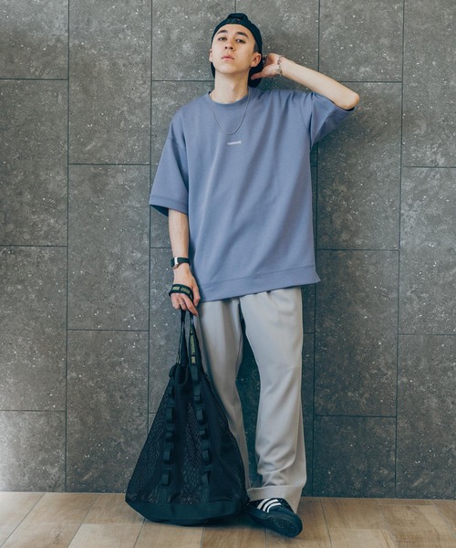 RAGEBLUE（レイジブルー）の「SIDE SLIT PUNCH T-SHIRTS/サイドスリット/ワンポイント刺繍/ポンチ/オーバーサイズTシャツ（Tシャツ/カットソー・メンズ・ホワイト/グリーン/ブラック/ブルー・SMALL/MEDIUM/LARGE）」の6枚目の写真