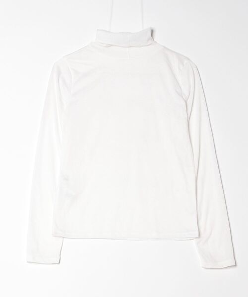 byYOUANCE(バイユアンス)の「シアーハイネックロンT(Tシャツ/カットソー・レディース・その他2/ブラック/ホワイト・FREE)」の4枚目の写真