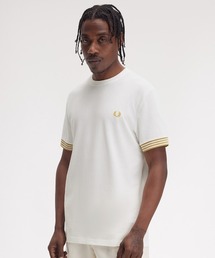 FRED PERRY（フレッドペリー）の「Striped Cuff T-Shirt/ストライプカフTシャツ（Tシャツ/カットソー）」