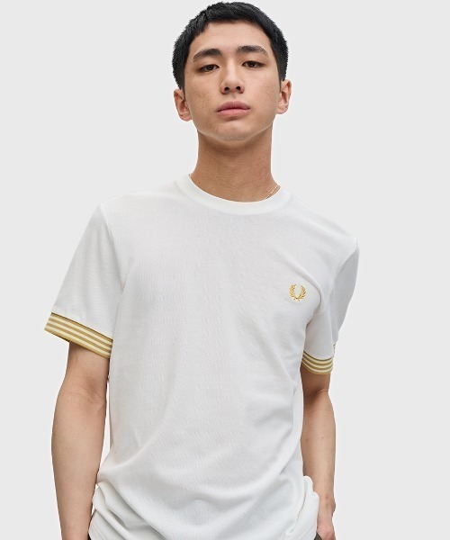 セール】Striped Cuff T-Shirt／ストライプカフTシャツ（Tシャツ