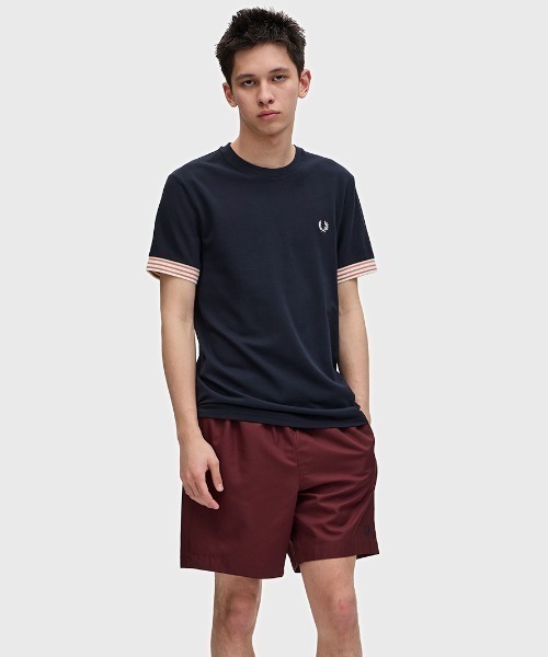 セール】Striped Cuff T-Shirt／ストライプカフTシャツ（Tシャツ