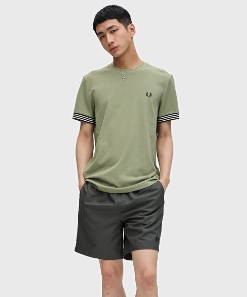 FREDPERRY WOVEN PANEL ストライプ Tシャツ $_12.JPG?set_id=880000500F