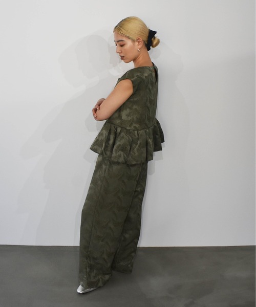 アンドレスド セットアップ peplum setup dress / ペプラムセットアップドレス(パンツ