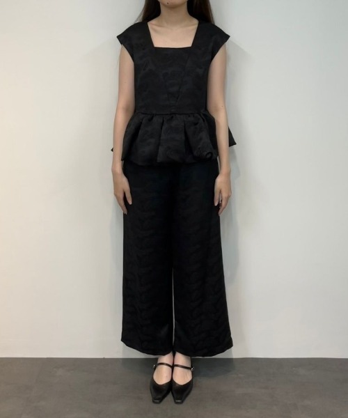 ペプラムセットアップドレス / peplum setup dress（パンツ